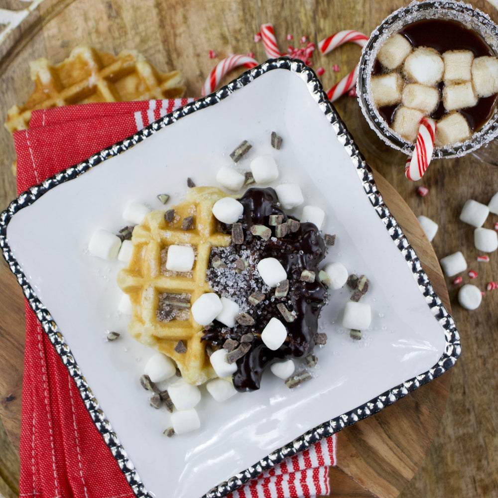 Peppermint Hot Chocolate Liège Belgian Waffle