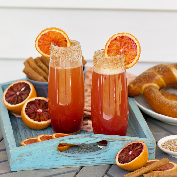 Blood Orange Cinnamon Mimosas