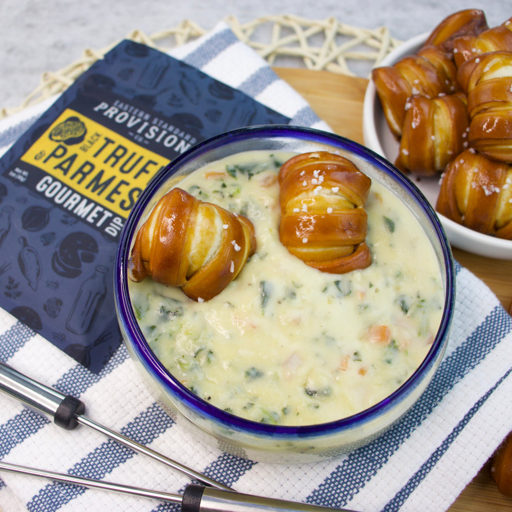 Black Truffle Parmesan Spinach Artichoke Dip Hack