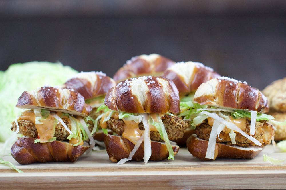 Air Fryer Pretzel Chicken Sandwich