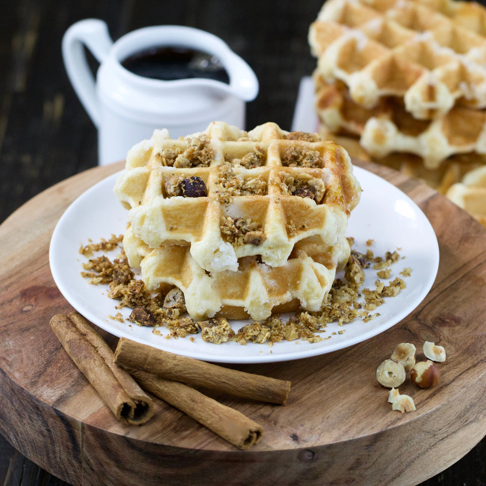 Oatmeal Nut Liège Belgian Waffles