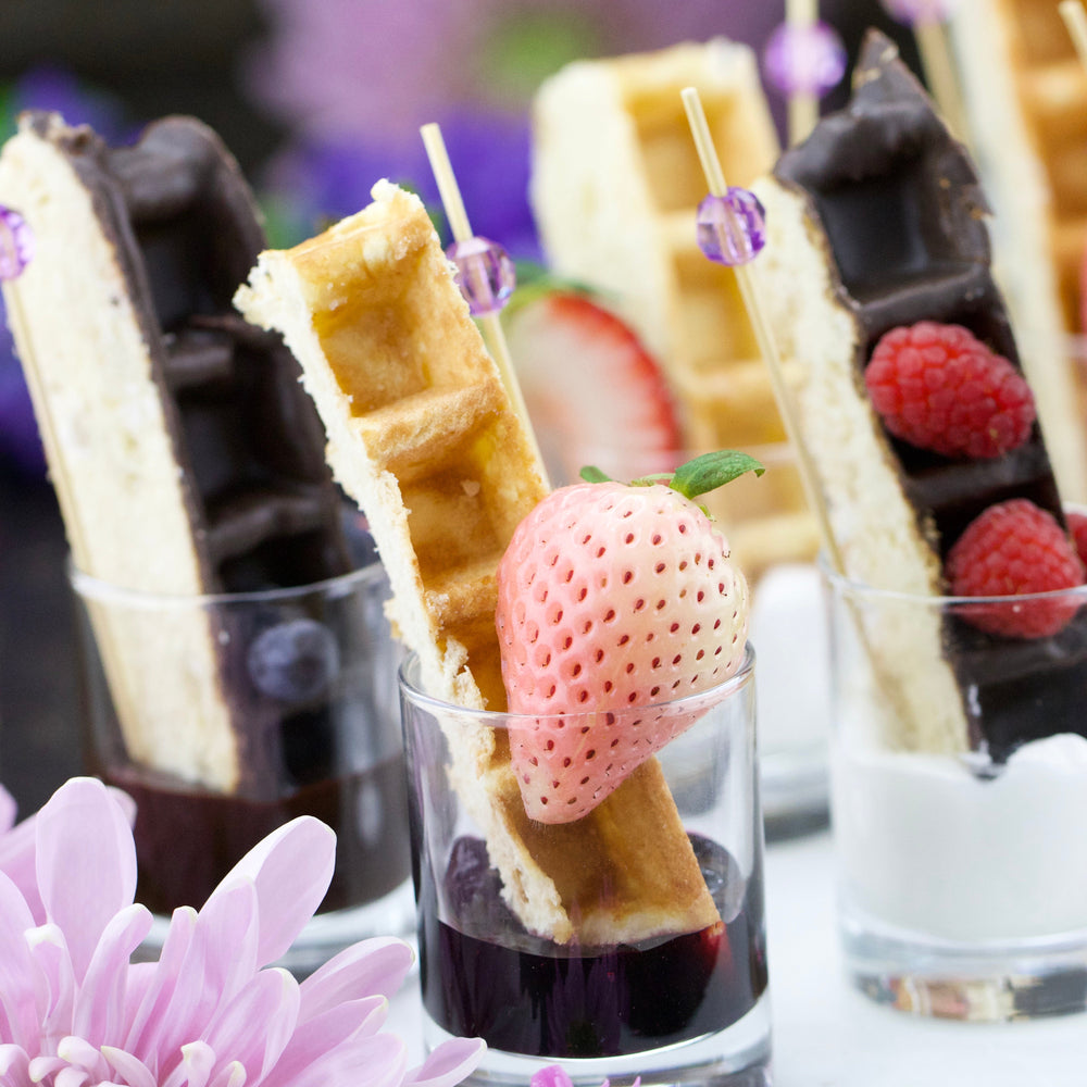 Sweet Waffle Stick Shots