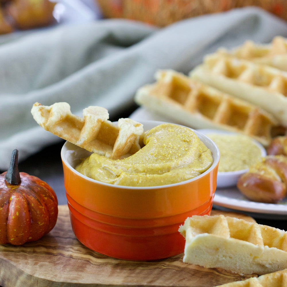 Waffle Sticks With Pumpkin Honey Butter