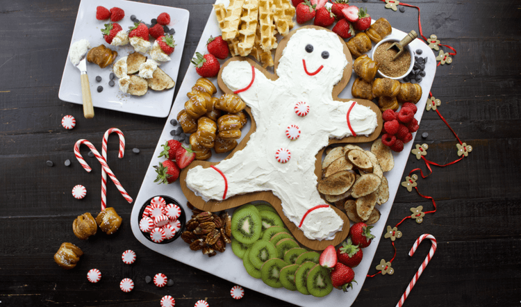 Gingerbread Man Cream Cheese Board