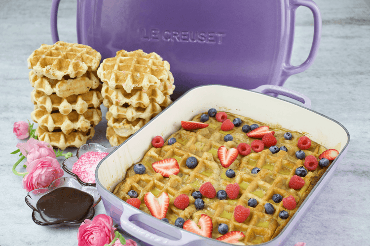 Overnight Waffle French Toast Bake