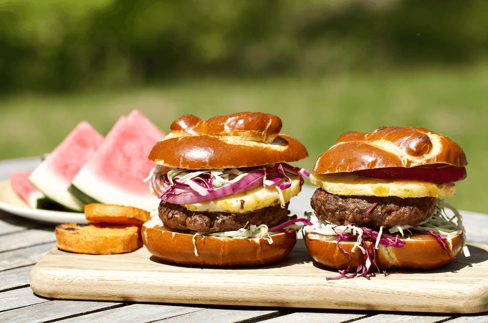 Teriyaki Pretzel Burgers