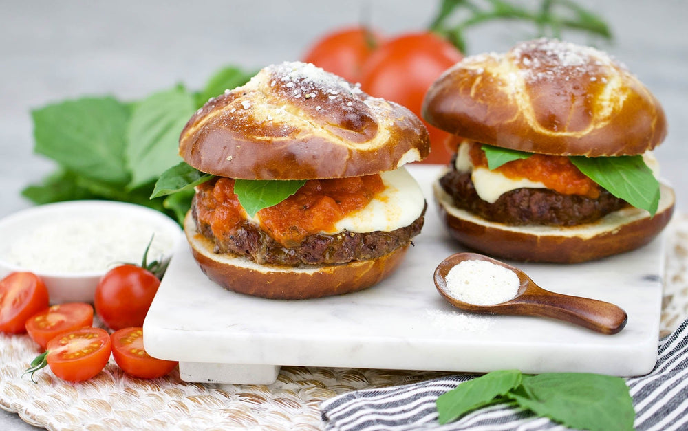 Marinara Mozzarella Basil Burger