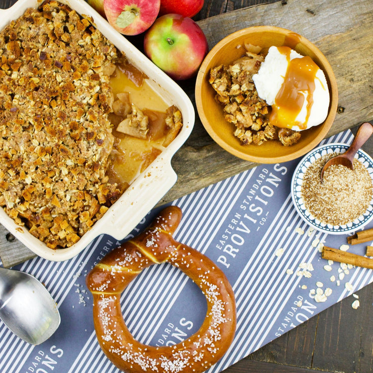 Apple Crisp with Topknot Pretzel Crumb Topping