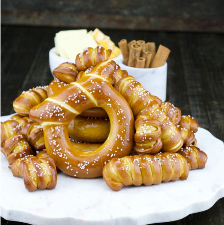 Pretzels stacked up